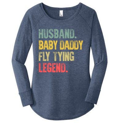 Funny Vintage Husband Daddy Fly Tying Legend Gift Women's Perfect Tri Tunic Long Sleeve Shirt