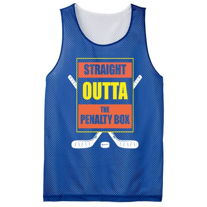 Funny Vintage Hockey Straight Outta The Penalty Box Gift Mesh Reversible Basketball Jersey Tank