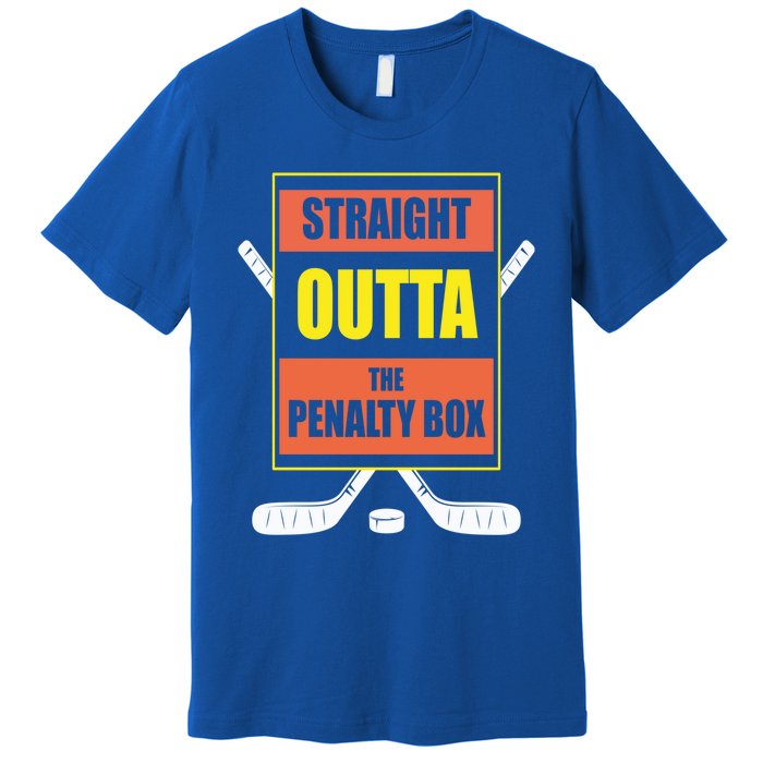 Funny Vintage Hockey Straight Outta The Penalty Box Gift Premium T-Shirt