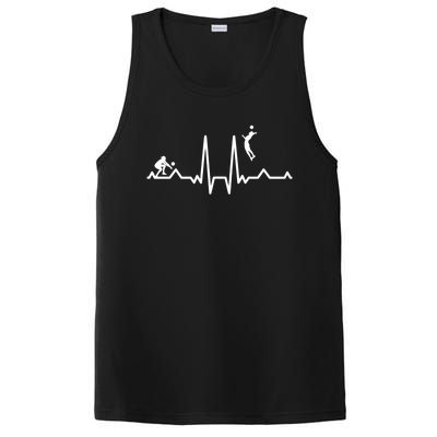 Funny Volleyball Heartbeat Volleyball Gift PosiCharge Competitor Tank