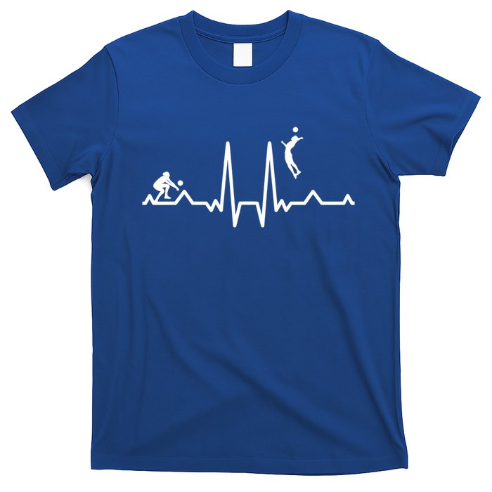 Funny Volleyball Heartbeat Volleyball Gift T-Shirt