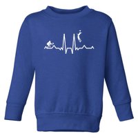 Funny Volleyball Heartbeat Volleyball Gift Toddler Sweatshirt