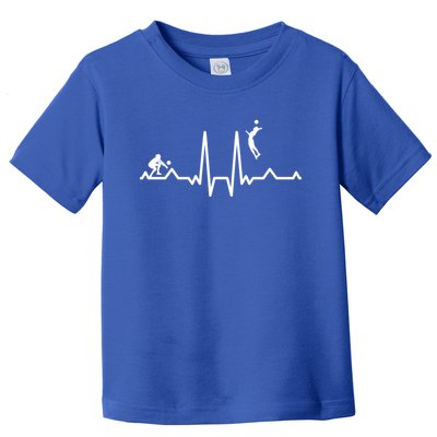 Funny Volleyball Heartbeat Volleyball Gift Toddler T-Shirt