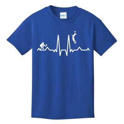 Funny Volleyball Heartbeat Volleyball Gift Kids T-Shirt