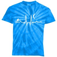 Funny Volleyball Heartbeat Volleyball Gift Kids Tie-Dye T-Shirt