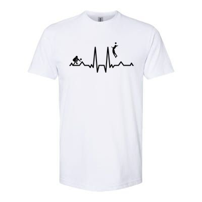 Funny Volleyball Heartbeat Volleyball Gift Softstyle CVC T-Shirt