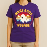 Funny Vintage Halloween More Boos Please Beer Lover Ghost T-Shirt