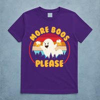 Funny Vintage Halloween More Boos Please Beer Lover Ghost T-Shirt