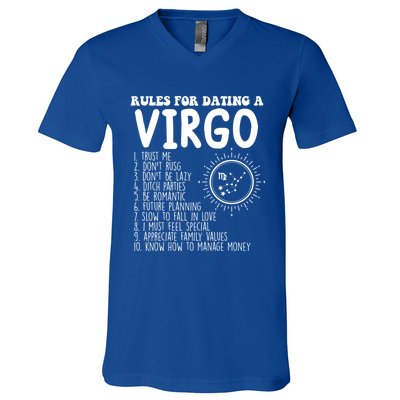 Funny Virgo Horoscope Rules For Dating A Virgo Zodiac Great Gift V-Neck T-Shirt