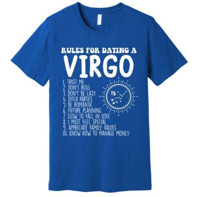 Funny Virgo Horoscope Rules For Dating A Virgo Zodiac Great Gift Premium T-Shirt