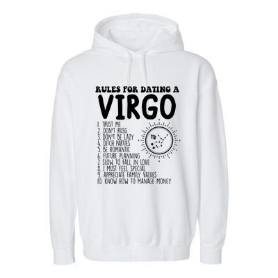 Funny Virgo Horoscope Rules For Dating A Virgo Zodiac Great Gift Garment-Dyed Fleece Hoodie