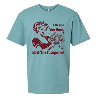 Funny Vintage Housewife I Baked You Some Shut The Fucupcakes Sueded Cloud Jersey T-Shirt