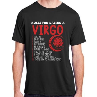 Funny Virgo Horoscope Rules For Dating A Virgo Zodiac Gift Adult ChromaSoft Performance T-Shirt