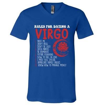 Funny Virgo Horoscope Rules For Dating A Virgo Zodiac Gift V-Neck T-Shirt