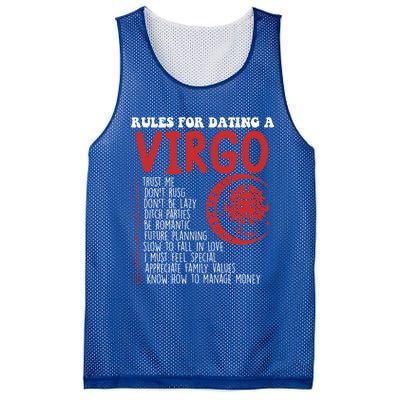 Funny Virgo Horoscope Rules For Dating A Virgo Zodiac Gift Mesh Reversible Basketball Jersey Tank