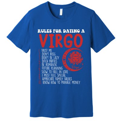 Funny Virgo Horoscope Rules For Dating A Virgo Zodiac Gift Premium T-Shirt