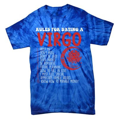 Funny Virgo Horoscope Rules For Dating A Virgo Zodiac Gift Tie-Dye T-Shirt