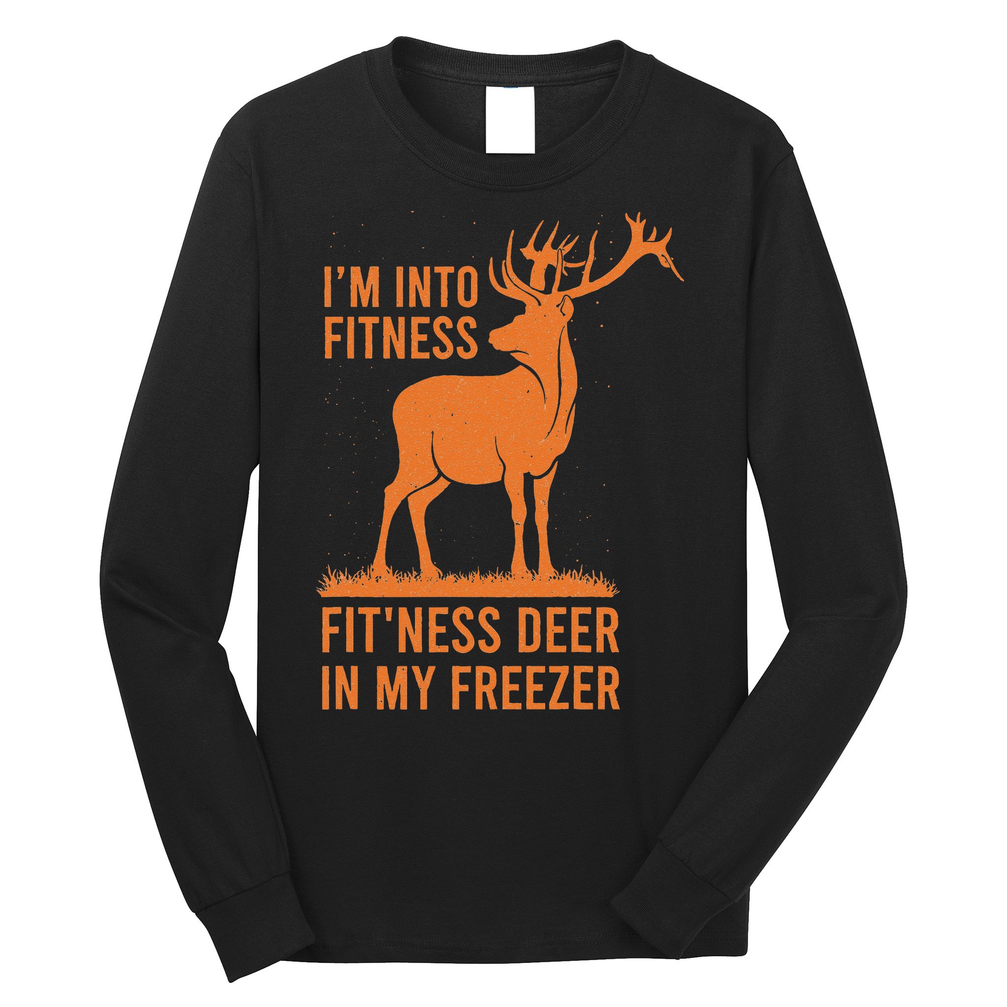 Funny Vintage Hunter Im Into Fitness Deer Hunting Season Long Sleeve Shirt