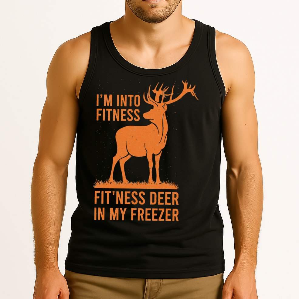 Funny Vintage Hunter Im Into Fitness Deer Hunting Season Tank Top
