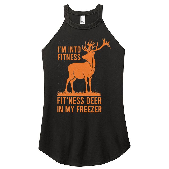 Funny Vintage Hunter Im Into Fitness Deer Hunting Season Women's Perfect Tri Rocker Tank