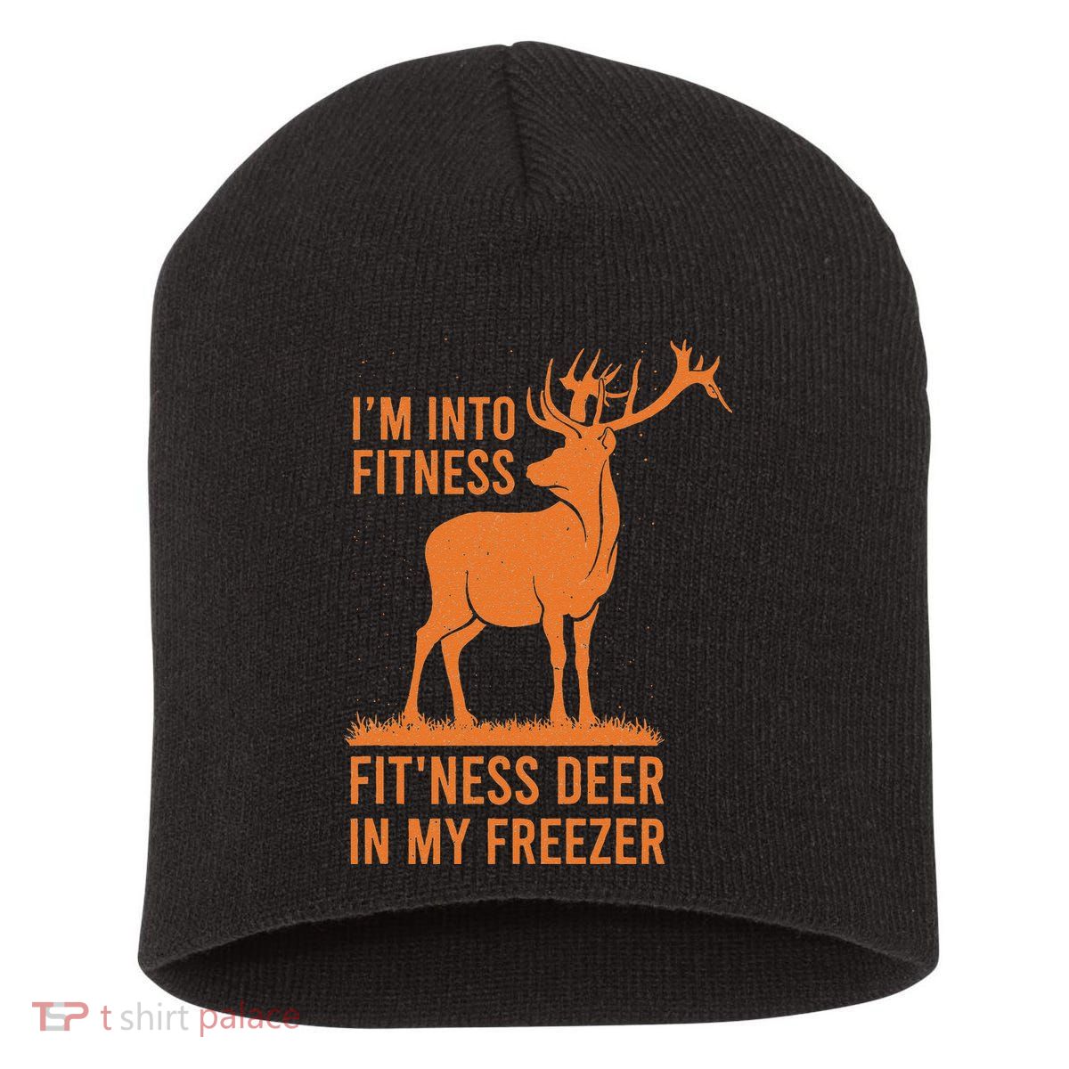 Funny Vintage Hunter Im Into Fitness Deer Hunting Season Short Acrylic Beanie