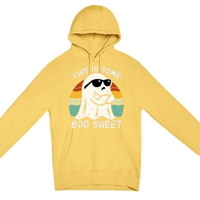 Funny Vintage Halloween Boo Ghost This Is Some Boo Sheet Gift Premium Pullover Hoodie