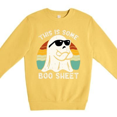 Funny Vintage Halloween Boo Ghost This Is Some Boo Sheet Gift Premium Crewneck Sweatshirt