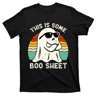 Funny Vintage Halloween Boo Ghost This Is Some Boo Sheet Gift T-Shirt