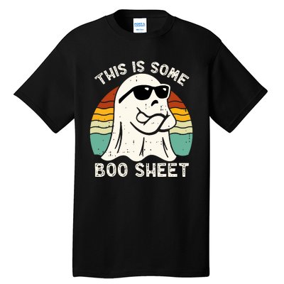 Funny Vintage Halloween Boo Ghost This Is Some Boo Sheet Gift Tall T-Shirt