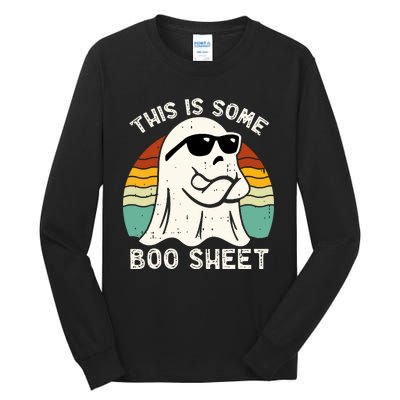 Funny Vintage Halloween Boo Ghost This Is Some Boo Sheet Gift Tall Long Sleeve T-Shirt