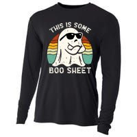 Funny Vintage Halloween Boo Ghost This Is Some Boo Sheet Gift Cooling Performance Long Sleeve Crew