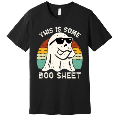 Funny Vintage Halloween Boo Ghost This Is Some Boo Sheet Gift Premium T-Shirt