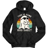 Funny Vintage Halloween Boo Ghost This Is Some Boo Sheet Gift Tie Dye Hoodie