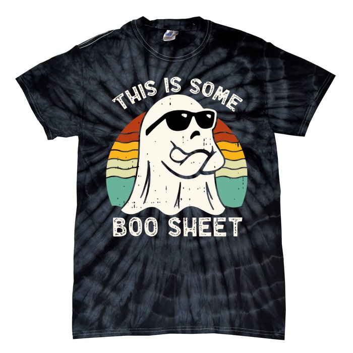 Funny Vintage Halloween Boo Ghost This Is Some Boo Sheet Gift Tie-Dye T-Shirt