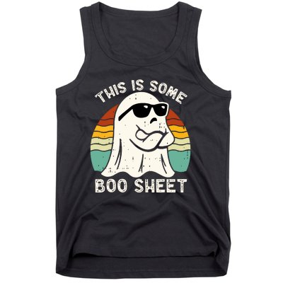 Funny Vintage Halloween Boo Ghost This Is Some Boo Sheet Gift Tank Top