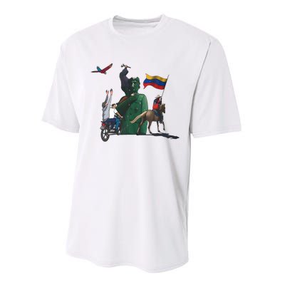 Free Venezuela Hasta El Final Abajo Cadenas Performance Sprint T-Shirt