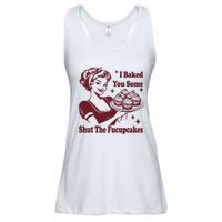 Funny Vintage Housewife I Baked You Some Shut The Fucupcakes Ladies Essential Flowy Tank