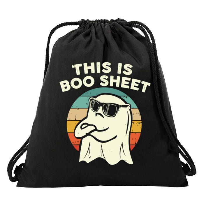 Funny Vintage Halloween Boo Ghost This Is Some Boo Sheet Gift Drawstring Bag