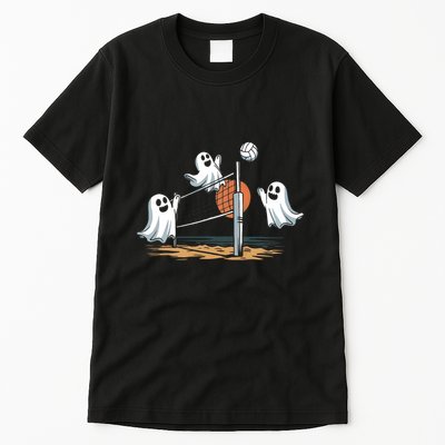 Funny Volleyball Halloween Ghostvolleyball Sports Lovers Tall T-Shirt