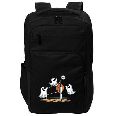 Funny Volleyball Halloween Ghostvolleyball Sports Lovers Impact Tech Backpack