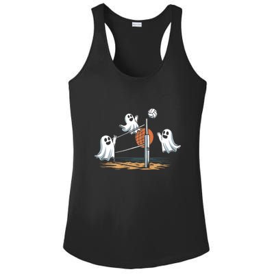 Funny Volleyball Halloween Ghostvolleyball Sports Lovers Ladies PosiCharge Competitor Racerback Tank