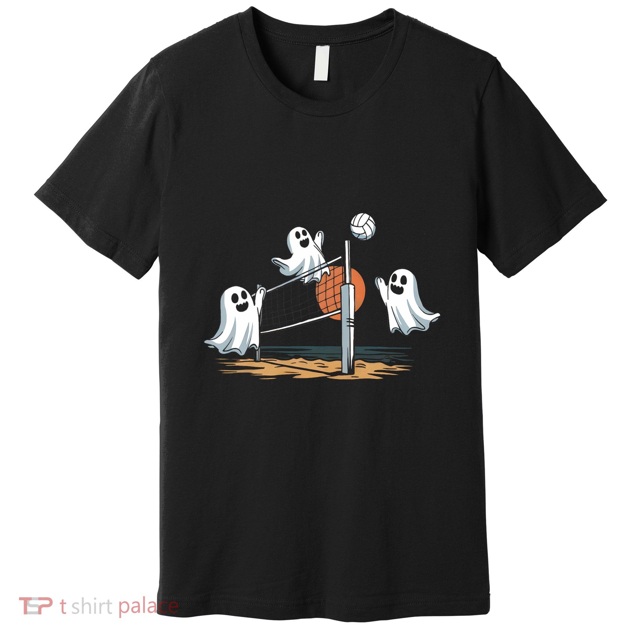 Funny Volleyball Halloween Ghostvolleyball Sports Lovers Premium T-Shirt