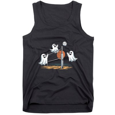 Funny Volleyball Halloween Ghostvolleyball Sports Lovers Tank Top