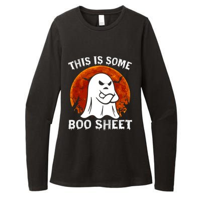 Funny Vintage Halloween Boo Ghost This Is Some Boo Sheet Gift Womens CVC Long Sleeve Shirt