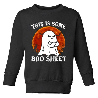 Funny Vintage Halloween Boo Ghost This Is Some Boo Sheet Gift Toddler Sweatshirt