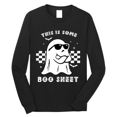 Funny Vintage Halloween Boo Ghost This Is Some Boo Sheet Gift Long Sleeve Shirt