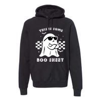 Funny Vintage Halloween Boo Ghost This Is Some Boo Sheet Gift Premium Hoodie