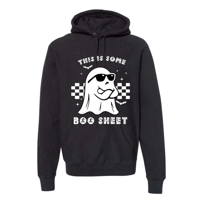 Funny Vintage Halloween Boo Ghost This Is Some Boo Sheet Gift Premium Hoodie