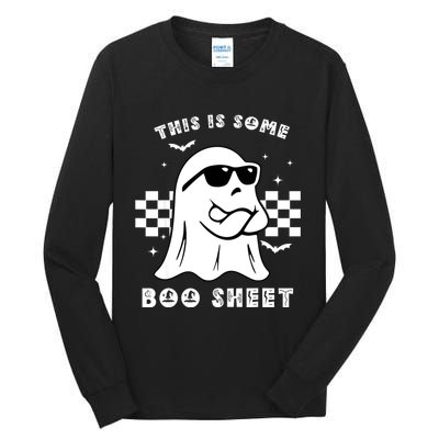 Funny Vintage Halloween Boo Ghost This Is Some Boo Sheet Gift Tall Long Sleeve T-Shirt