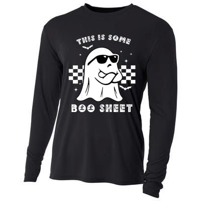 Funny Vintage Halloween Boo Ghost This Is Some Boo Sheet Gift Cooling Performance Long Sleeve Crew